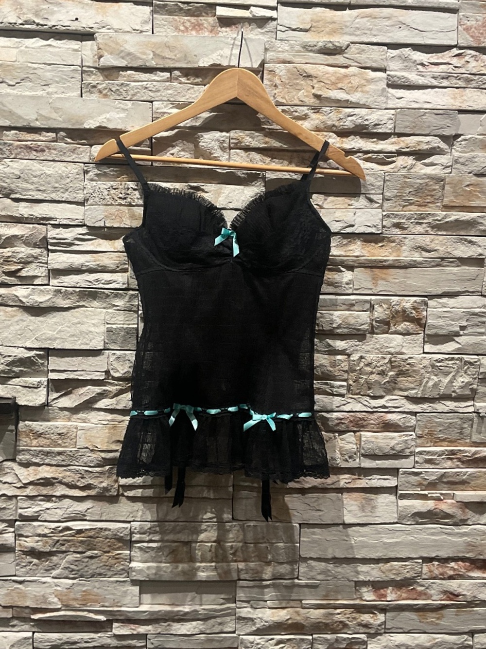 Victoria’s Secret Vintage Sexy Little Things Black Underwire Corset , Size 36B